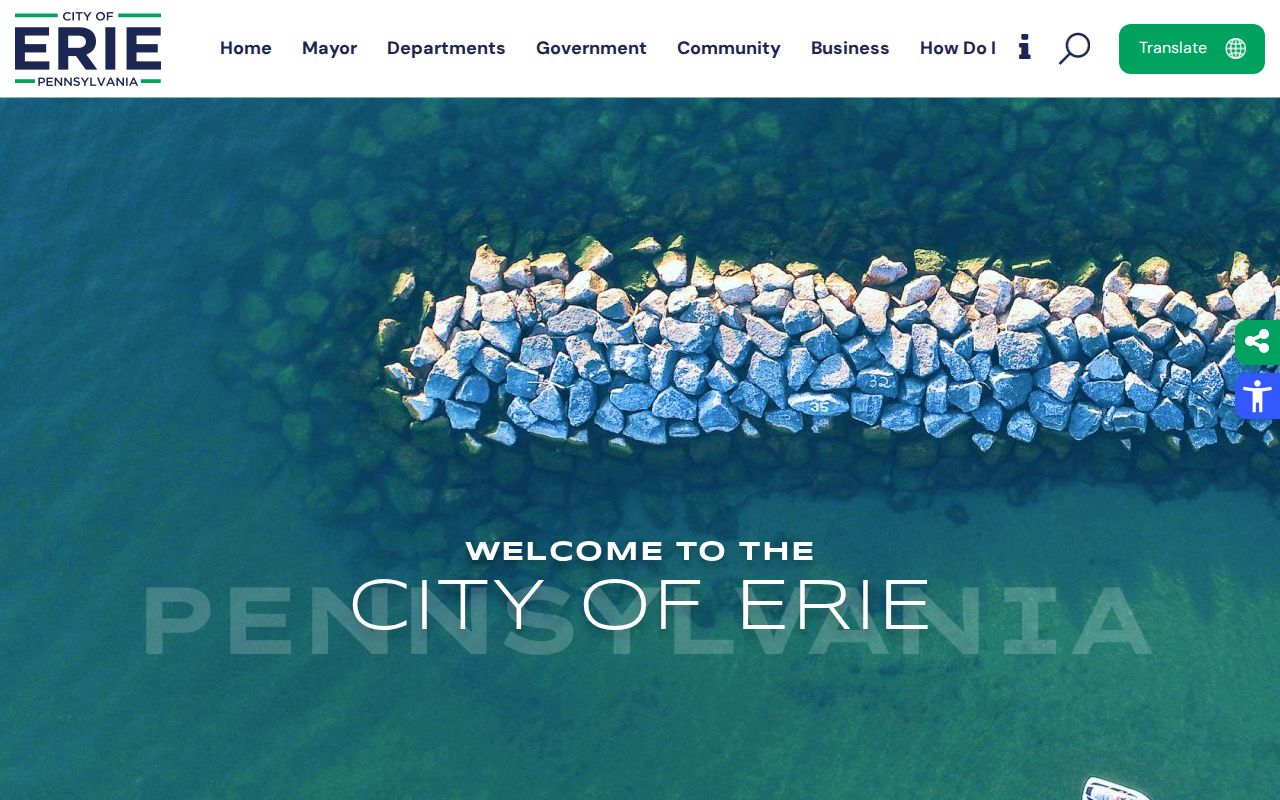 City of Erie official public-information page for Erie arrest records